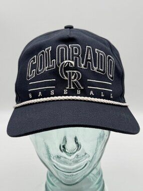 '47 Brand Colorado Rockies Baseball Hat Snapback OSFA Cap MLB Blue Rope Accent